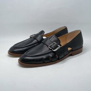 Gabriela Hearst Symon cutout pebbled-leather loafers size 38.5